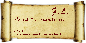 Füsüs Leopoldina névjegykártya