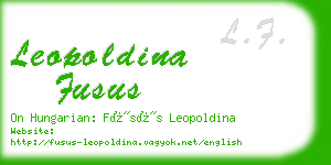 leopoldina fusus business card